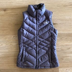 Purple north face puffer vest